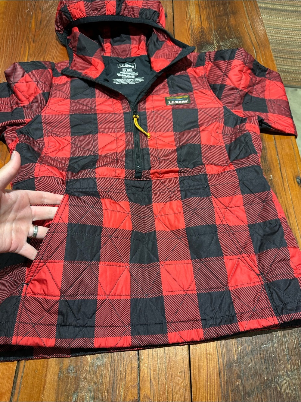 L.L. Bean Katahdin Pullover, Red & Black Plaid, Women's XS - Picture 9 of 10